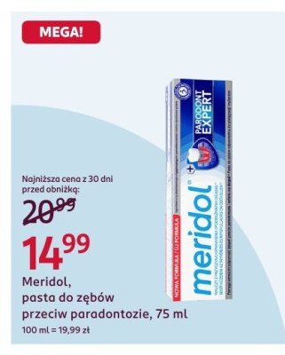 Pasta do zębów przeciw paradontozie Meridol, 75 ml promocja w Rossmann