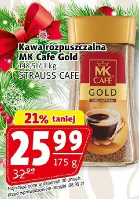 Kawa rozpuszczalna MK Cafe Gold Strauss Cafe promocja w Prim Market