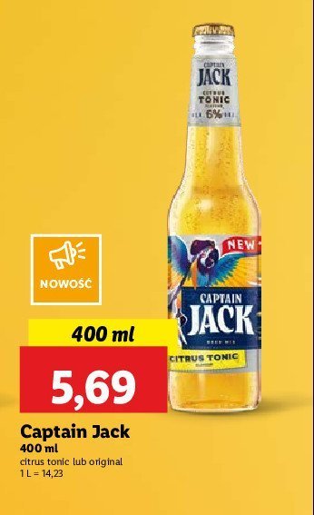 Piwo Captain jack citrus tonic promocja