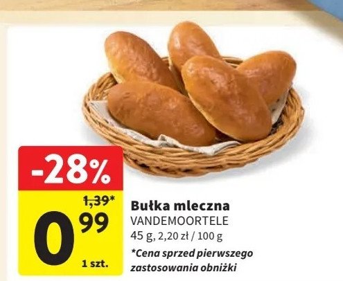 Bułka mleczna Vandemoortele promocja