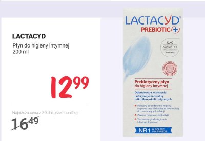 Płyn do higieny intymnej LACTACYD prebiotyczny 200 ml promocja w Rossmann