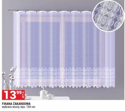Firana żakardowa wybrane wzory, wys. 150 cm promocja w Merkury Market
