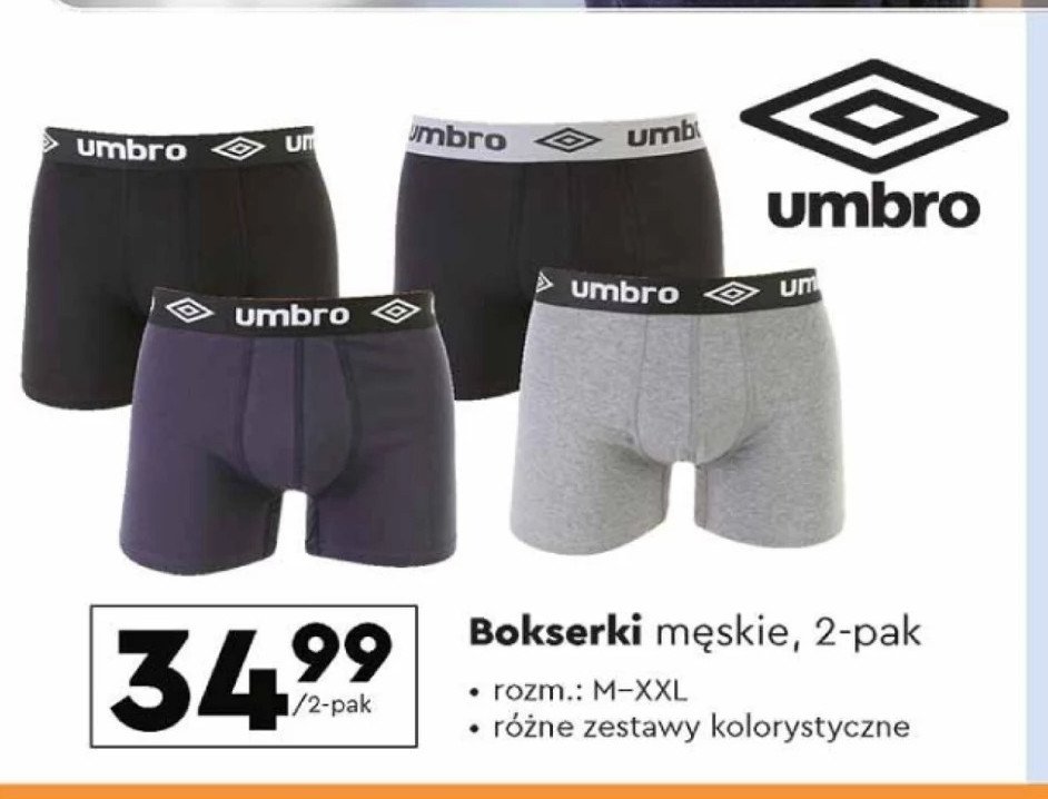 Bokserki męskie m-xxl Umbro promocja