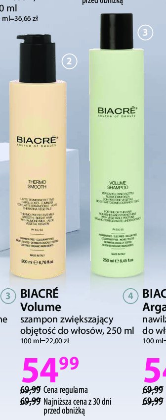 Szampon volume Biacre source of beauty promocja