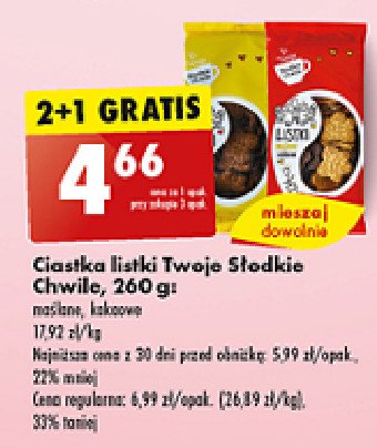 Ciastka listki kakaowe Twoje słodkie chwile promocja