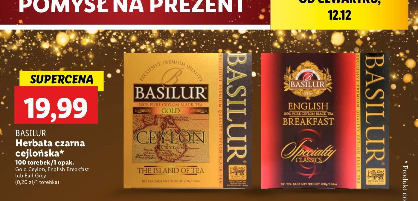 Herbata english breakfast Basilur promocja