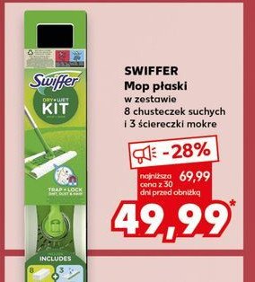 Zestaw dry: mop + 8 ściereczek + 3 mokre chusteczki Swiffer promocja