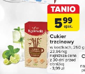 Cukier trzcinowy w kostkach Królewski Rolpot promocja