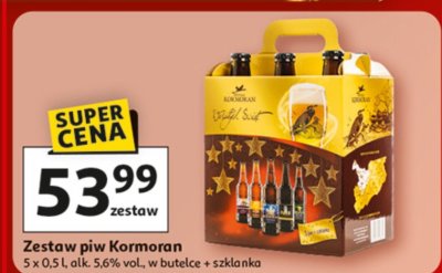 Zestaw piw Kormoran 5x0.5l promocja w Auchan