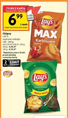 Chipsy LAY'S wybrane rodzaje promocja w Intermarche