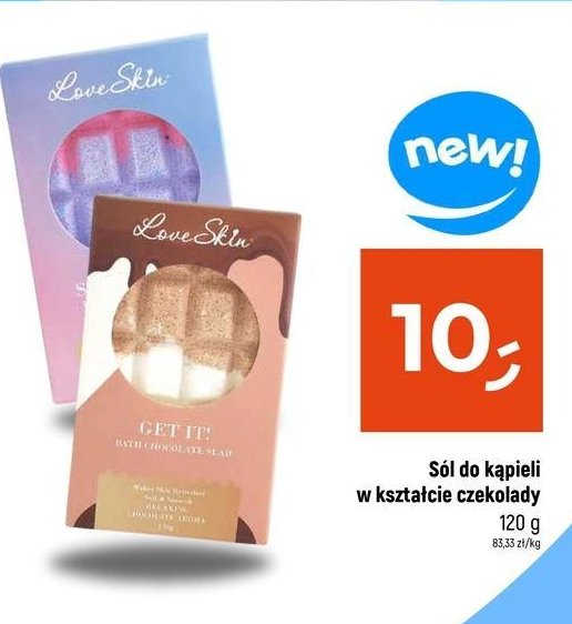 Sól do kąpieli w kształcie czekolady* Love skin promocja