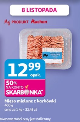Mięso mielone z karkówki promocja w Auchan