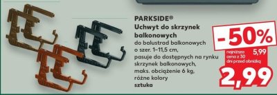 Uchwyt do skrzynek balkonowych Parkside promocja