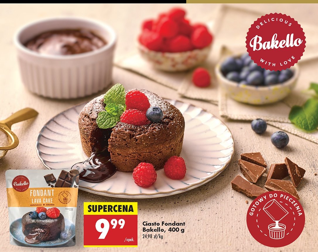 Ciasto fondant Bakello promocja w Biedronka