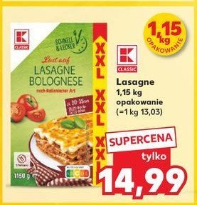 Lasagne bolognese z wieprzowiny K-classic promocja