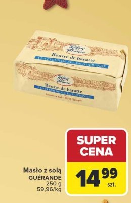 Masło z solą GUÉRANDE Reflets de France promocja w Carrefour