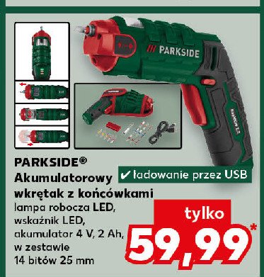 Wkrętak akumulatorowy Parkside promocja