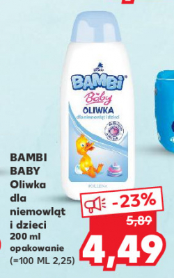 Oliwka dla niemowląt Bambi baby promocja