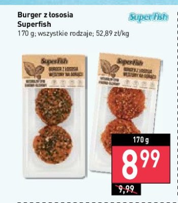 Burger z łososia wędzony na gorąco Superfish promocja