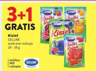 Kisiel GELLWE wybrane rodzaje promocja w Intermarche