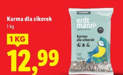 Karma dla sikorek 1 kg promocja w Lidl