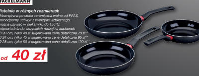 Patelnie Fackelmann w różnych rozmiarach Ø 28 cm promocja w KiK