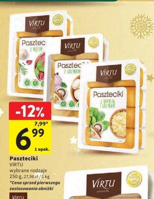 Paszteciki VIRTU wybrane rodzaje promocja w Intermarche