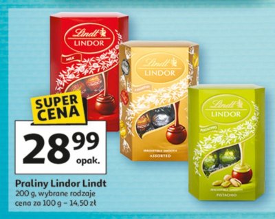Praliny Lindor Lindt 200 g, wybrane rodzaje promocja w Auchan
