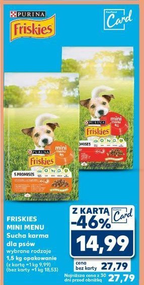 Karma dla psa mini menu Friskies vitafit Purina friskies promocja