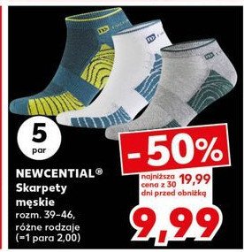 Skarpety męskie 39-46 Newcential promocja w Kaufland