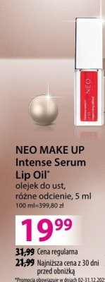 Olejek Neo Make Up Intense Serum Lip Oil olejek do ust, różne odcienie, 5 ml promocja w Hebe