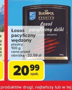 Łosoś pacyficzny dziki chum Suempol promocja w Carrefour