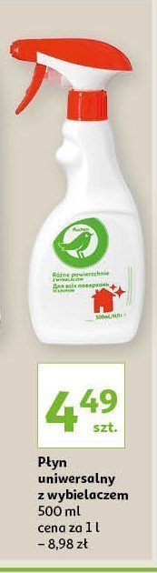 Płyn uniwersalny z wybielaczem Auchan na co dzień (logo zielone) promocja