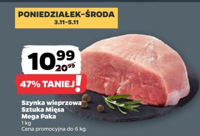 Szynka wieprzowa Mega Paka promocja w Netto