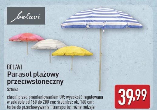 Parasol plażowy śr. 160 cm BELAVI promocja w Aldi