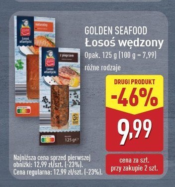 Łosoś wędzony naturalny Golden seafood promocja