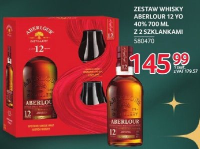 Zestaw Whisky Aberlour 12 YO 40% 700 ml z 2 szklankami promocja w Selgros