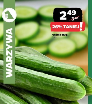 Ogórek długi 1 szt. promocja w Netto