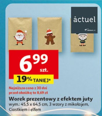 Worki prezentowe z efektem juty promocja w Auchan