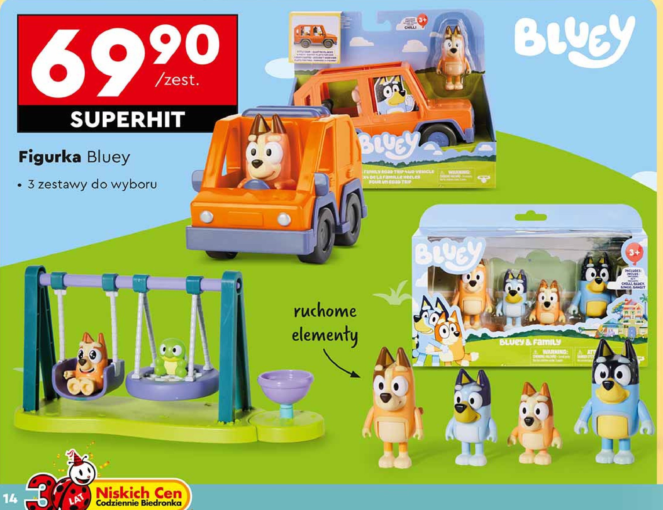 Figurki bluey & family Moose promocja w Biedronka