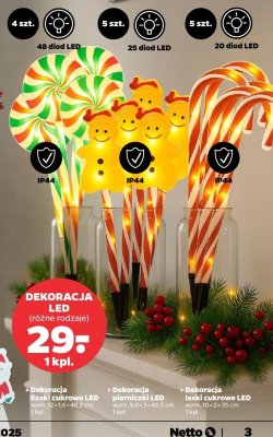 Dekoracja pierniczki LED  promocja w Netto