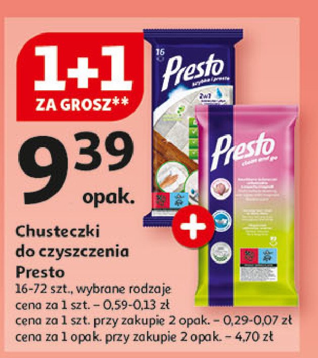 Ściereczki do kamienia i podłóg Presto clean Presto harper hygienics promocja