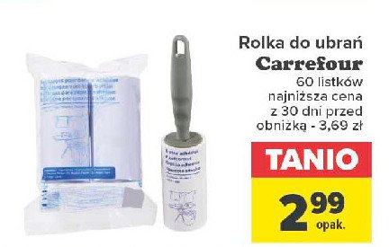 Rolka do czyszczenia ubra艅 60-listk贸w Carrefour promocja