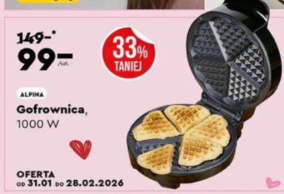 Gofrownica 1000 W promocja w Biedronka