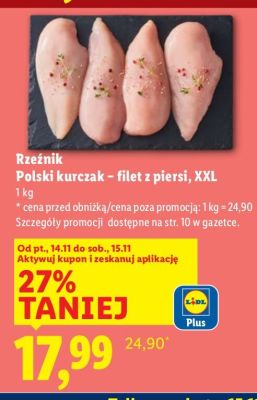 Polski kurczak - filet z piersi XXL promocja w Lidl