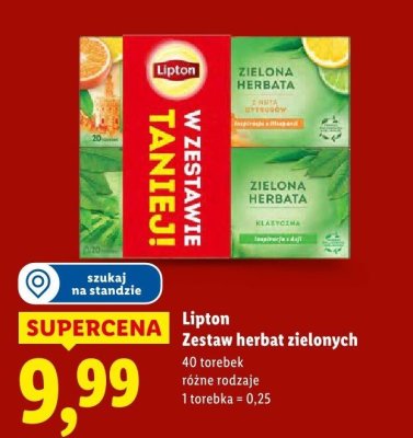 Zestaw herbat zielonych, różne rodzaje promocja w Lidl