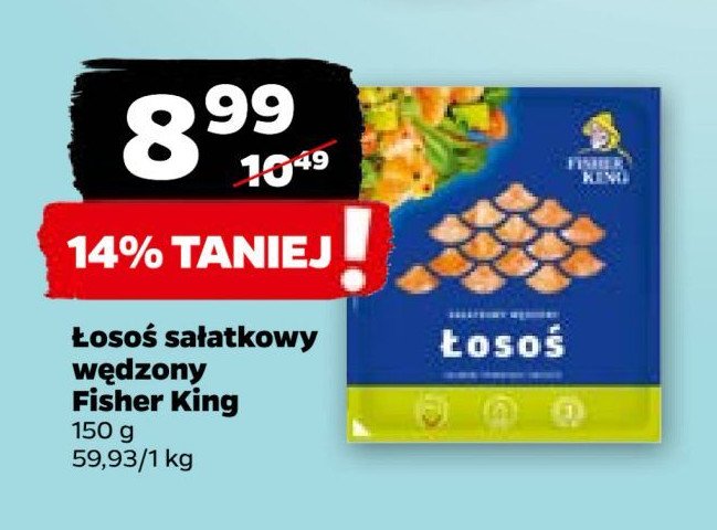 Łosoś sałatkowy wędzony Fisher king promocja