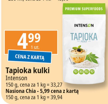 Tapioka (skrobia z manioku) Intenson promocja w Leclerc