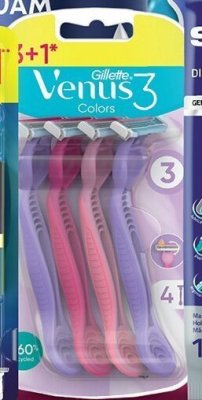 Maszynki do golenia Venus 3 Colors 4 szt. promocja w Biedronka