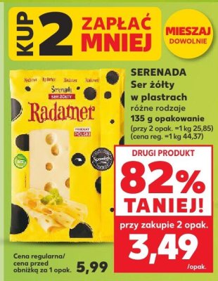 Ser żółty w plastrach różne rodzaje promocja w Kaufland